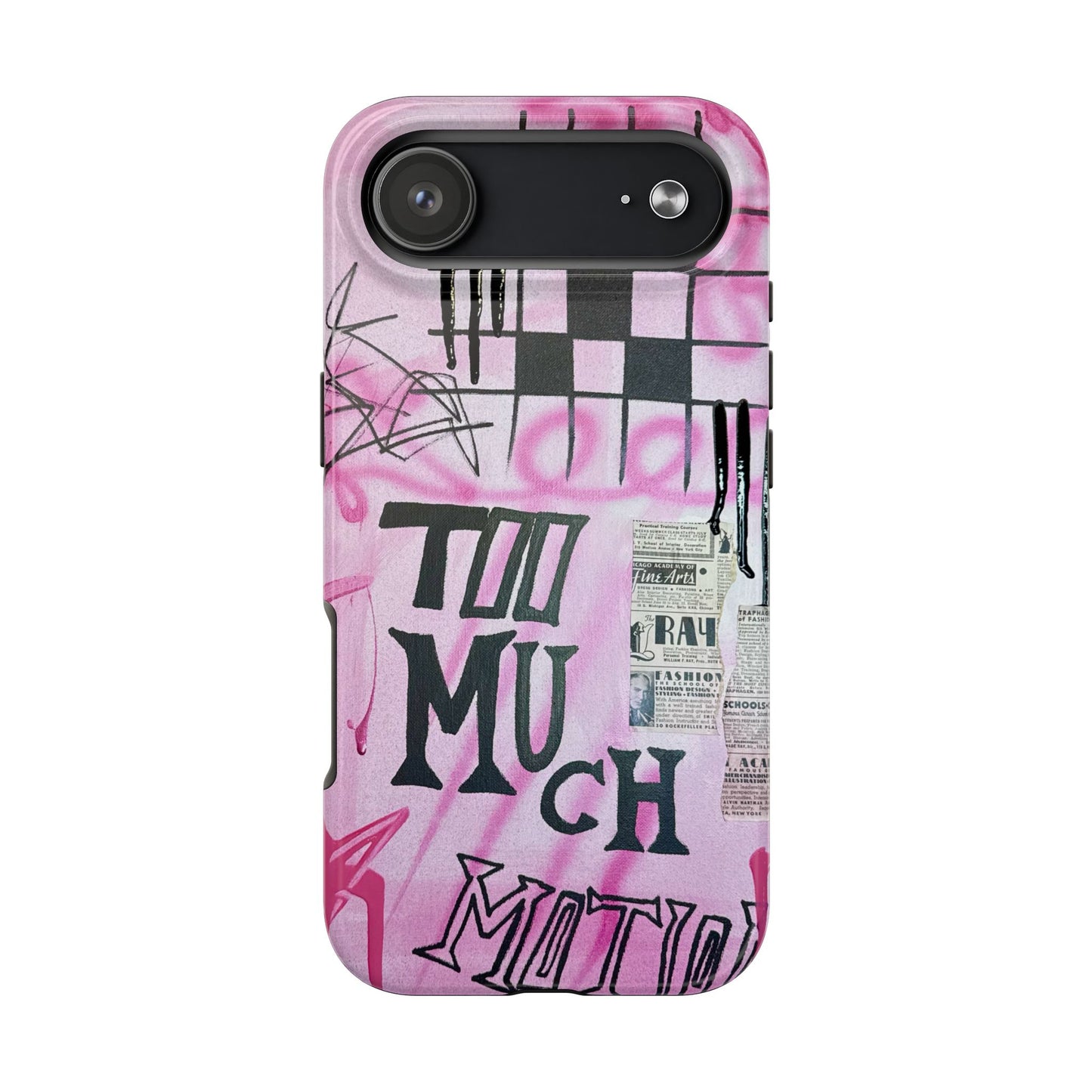 "too much motion" airbrush iPhone case
