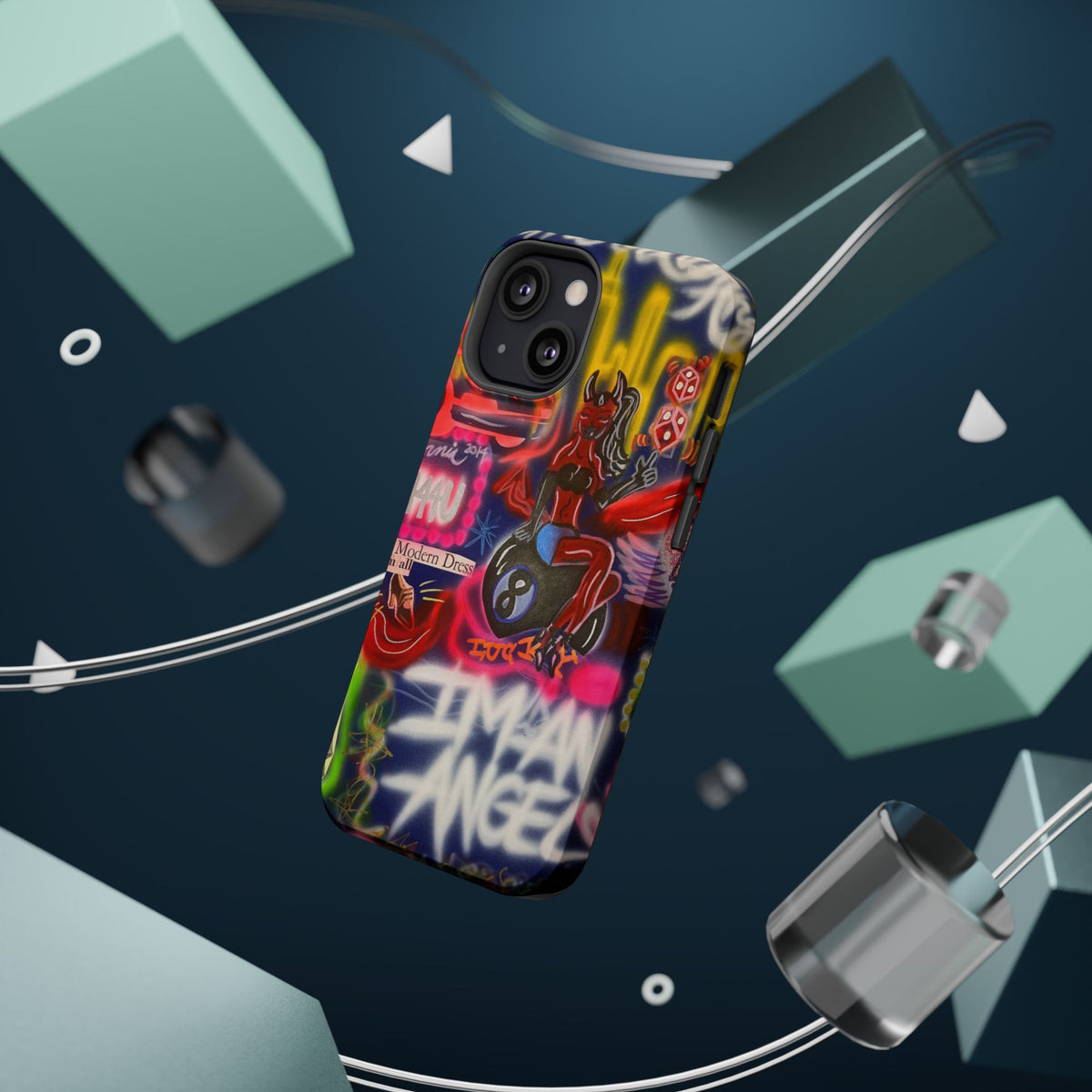 MagSafe "im an angel" airbrush iPhone case