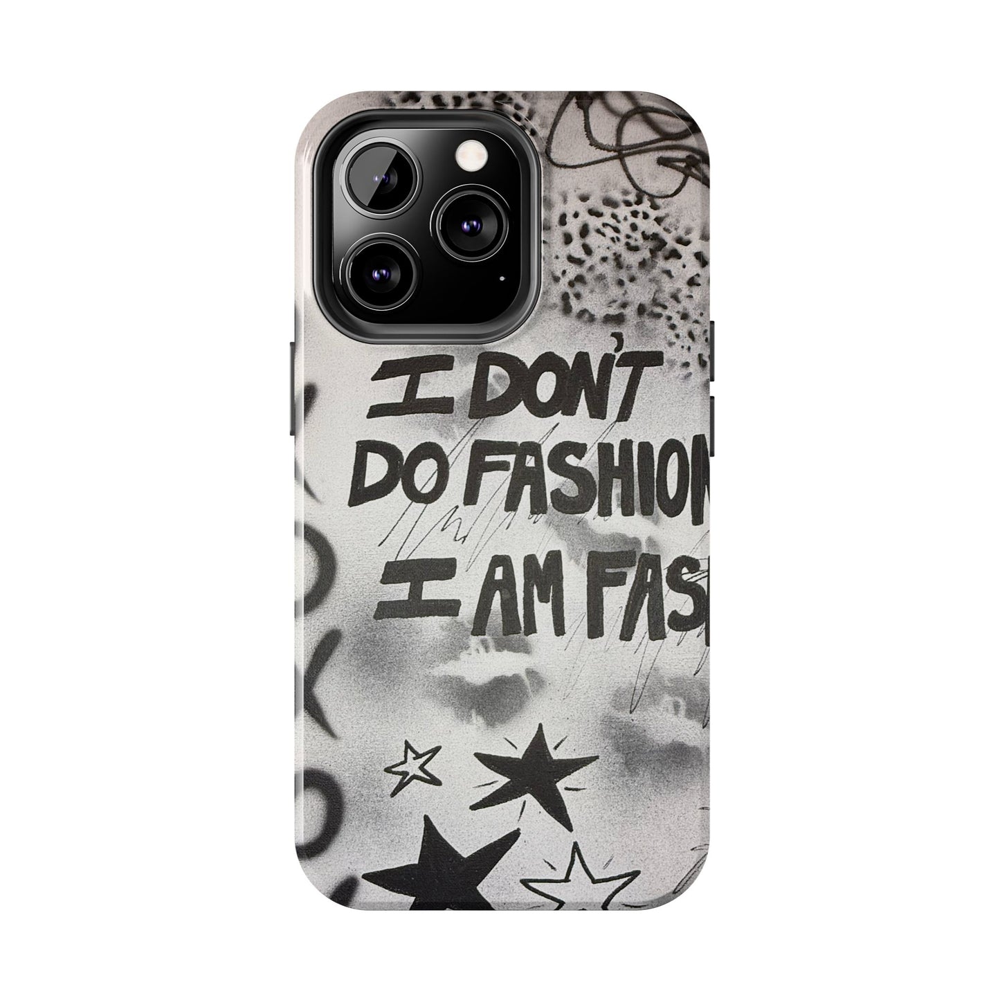 "i am fashion" airbrush iPhone case