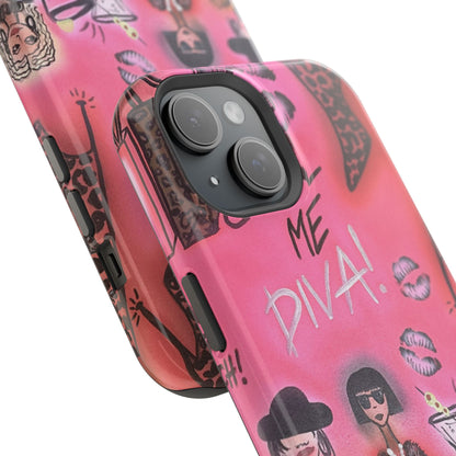 MagSafe "party diva" airbrush iPhone case