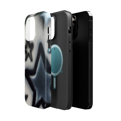 MagSafe "black & white stars" airbrush iPhone case