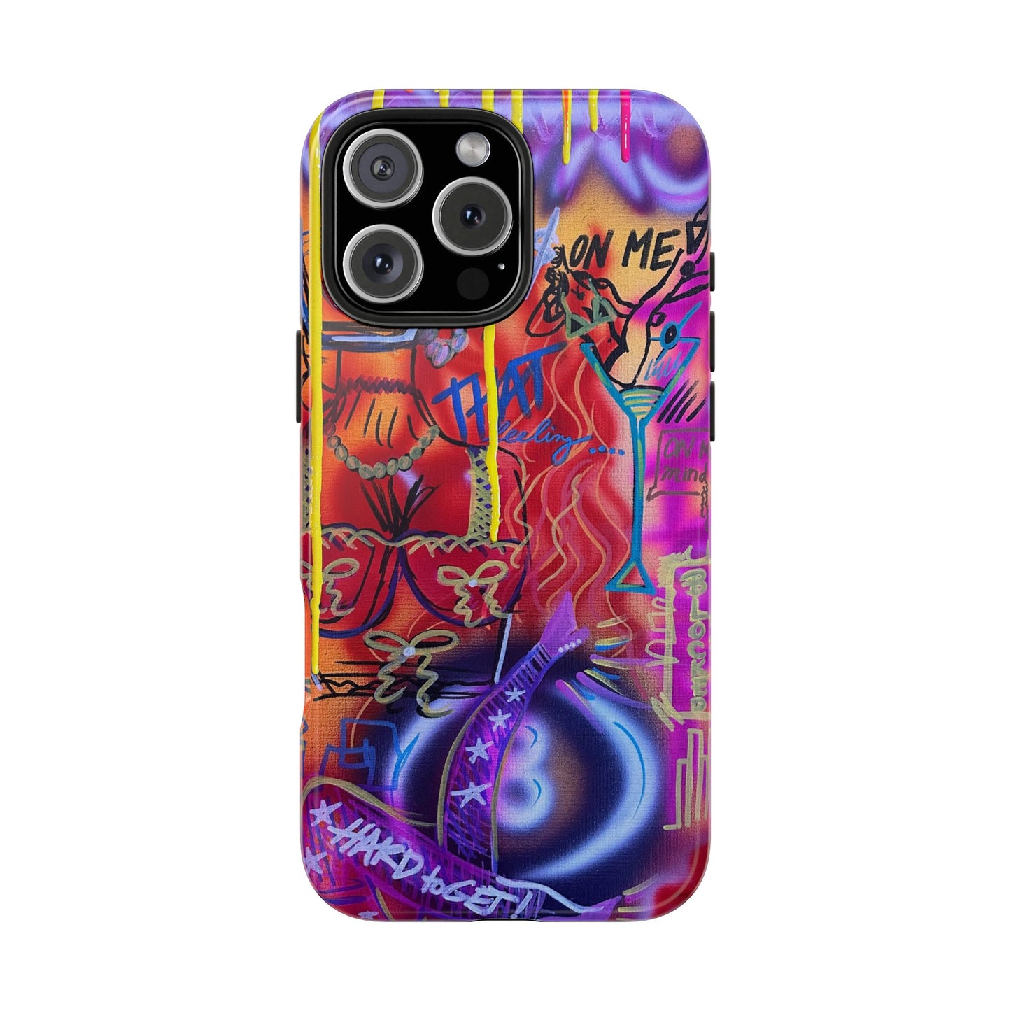"shots on me" airbrush iPhone case