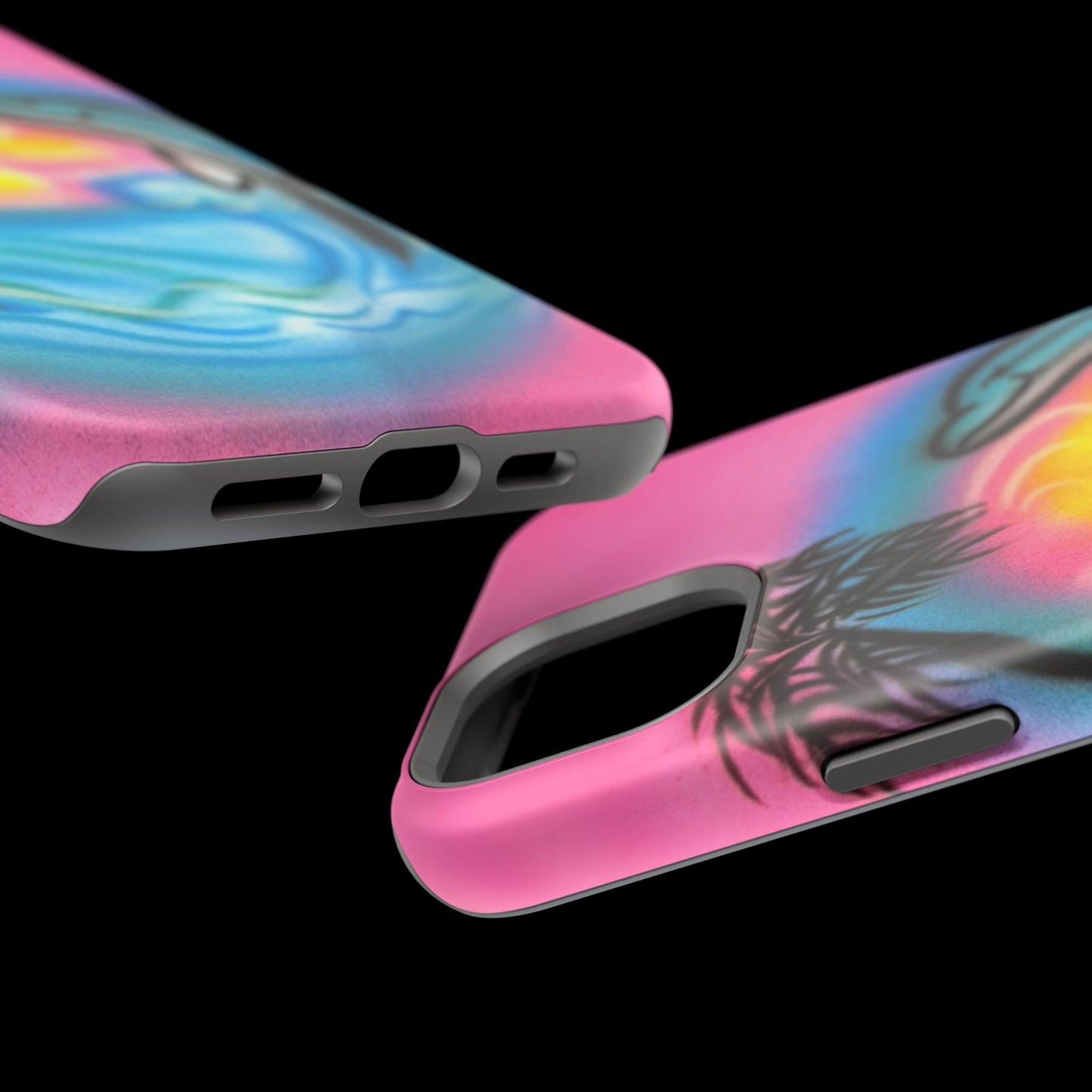MagSafe "Delfinliebe" Airbrush iPhone-Hülle