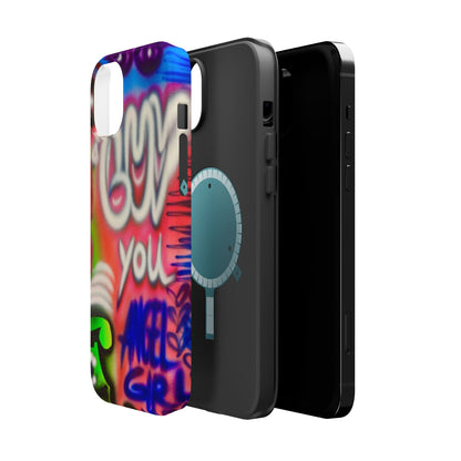 MagSafe "luv u angel girl" Airbrush iPhone Hülle