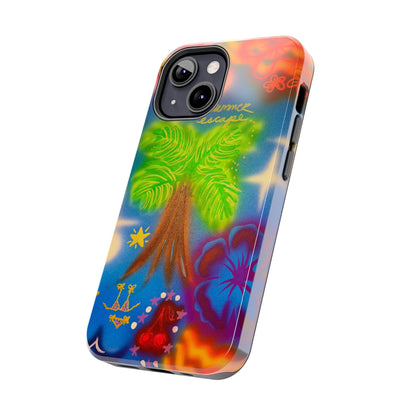 "neon blue palms" airbrush iPhone case