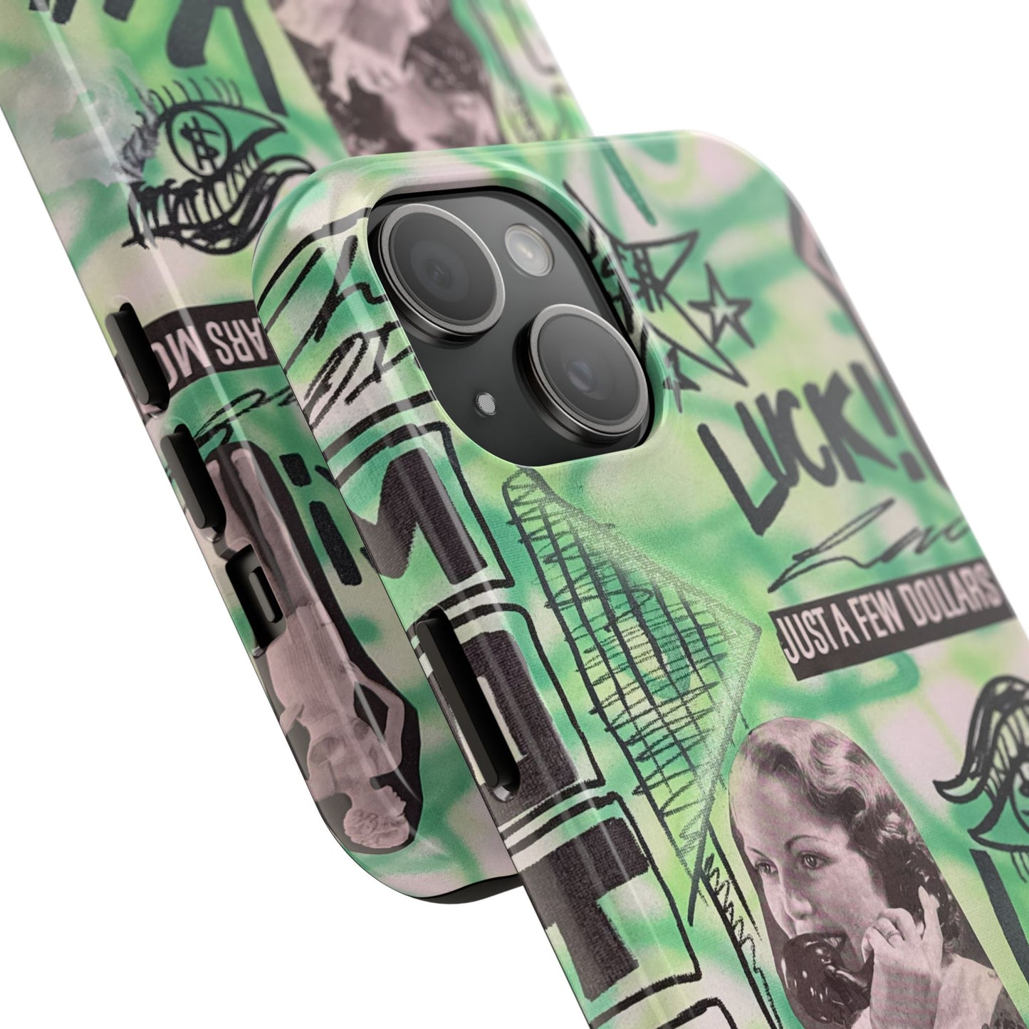 "lust over luck" airbrush iPhone case