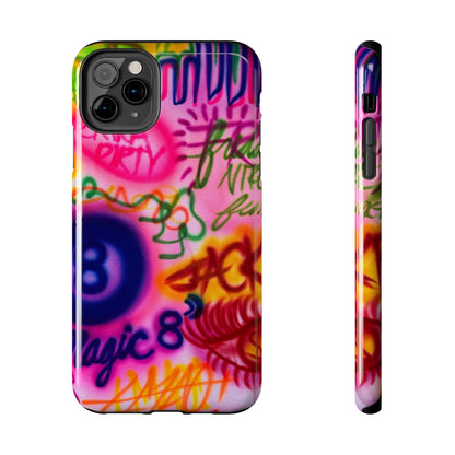 "colorful chaos" airbrush iPhone case