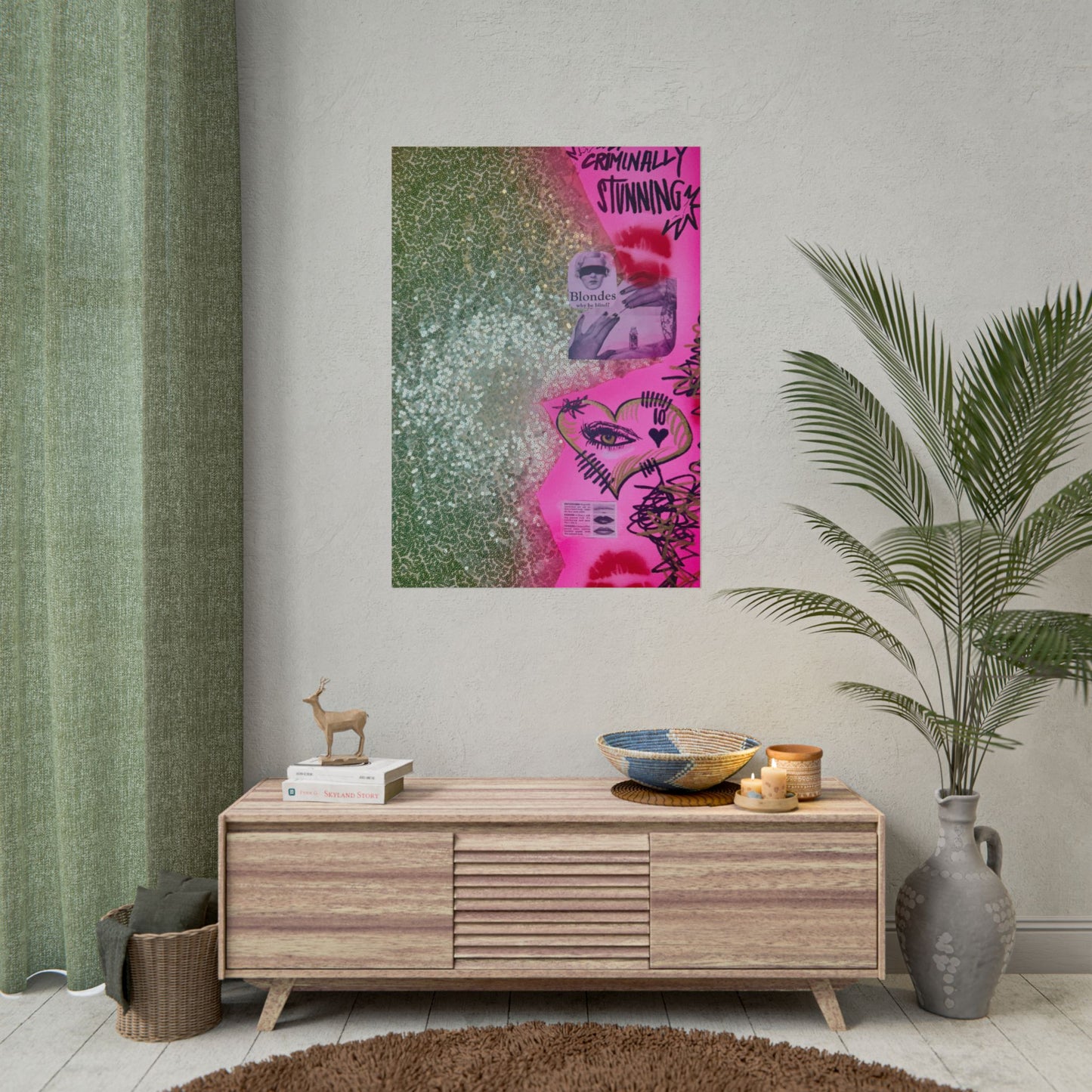 "glitter gloss" airbrush rolled print