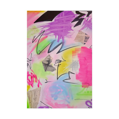 "pastel static" airbrush rolled print