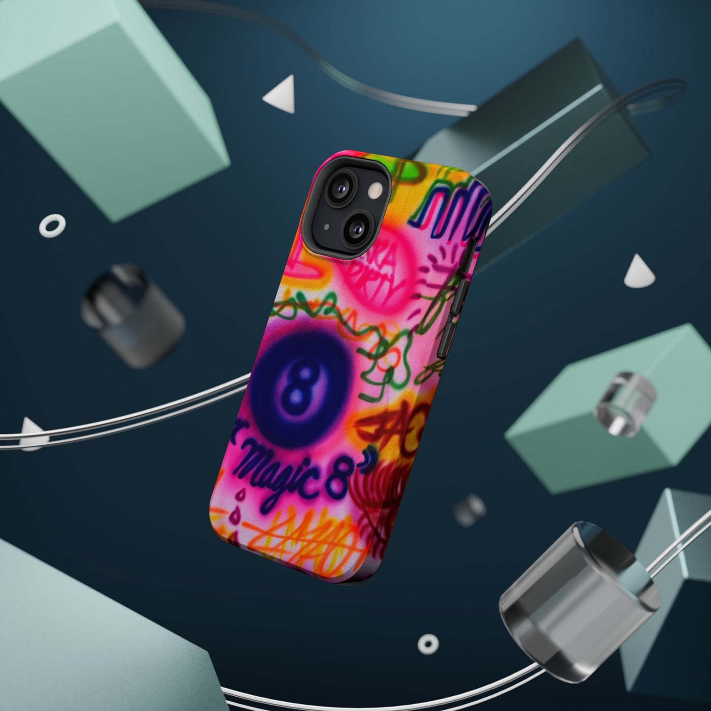 MagSafe "farbenfrohes Chaos" Airbrush-iPhone-Hülle