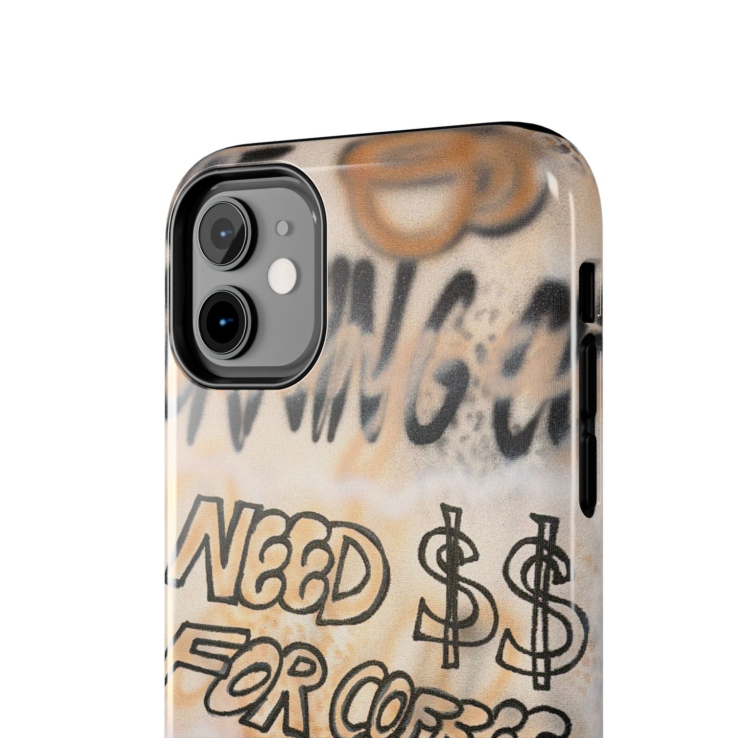 "need $$ for coffee" airbrush iPhone case