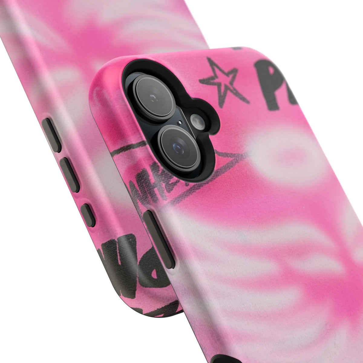 MagSafe "pinke Engelsflügel" Airbrush iPhone Hülle