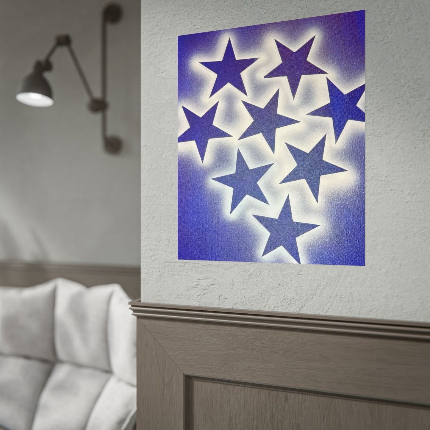 "frosted galaxy" airbrush rolled print