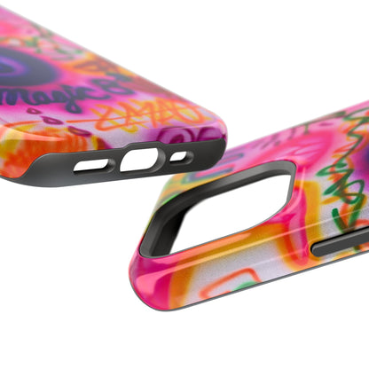 MagSafe "farbenfrohes Chaos" Airbrush-iPhone-Hülle