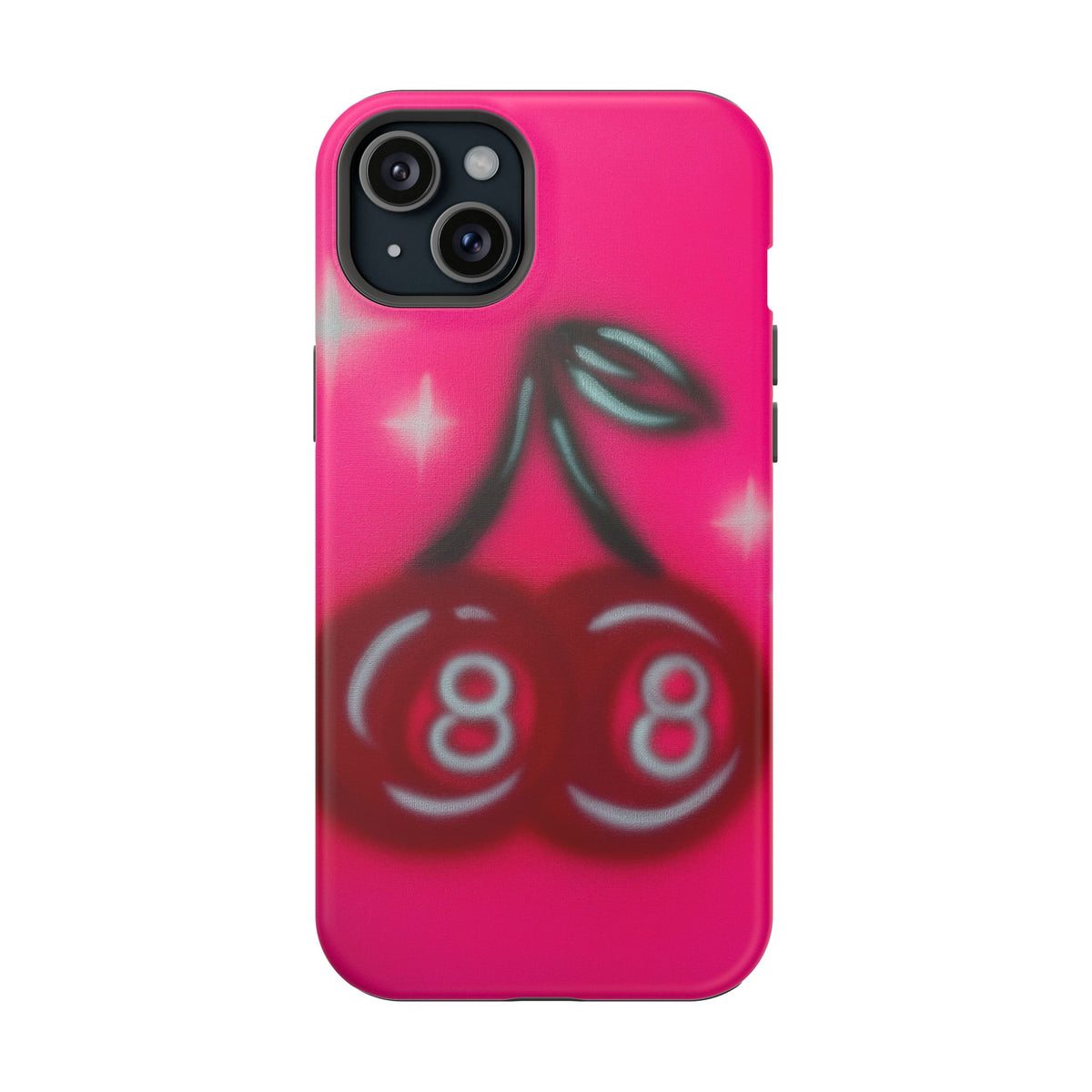 MagSafe "cherry 8ball" airbrush iPhone case
