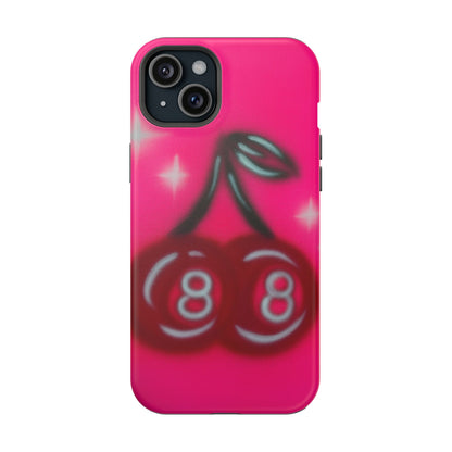 MagSafe "cherry 8ball" airbrush iPhone case