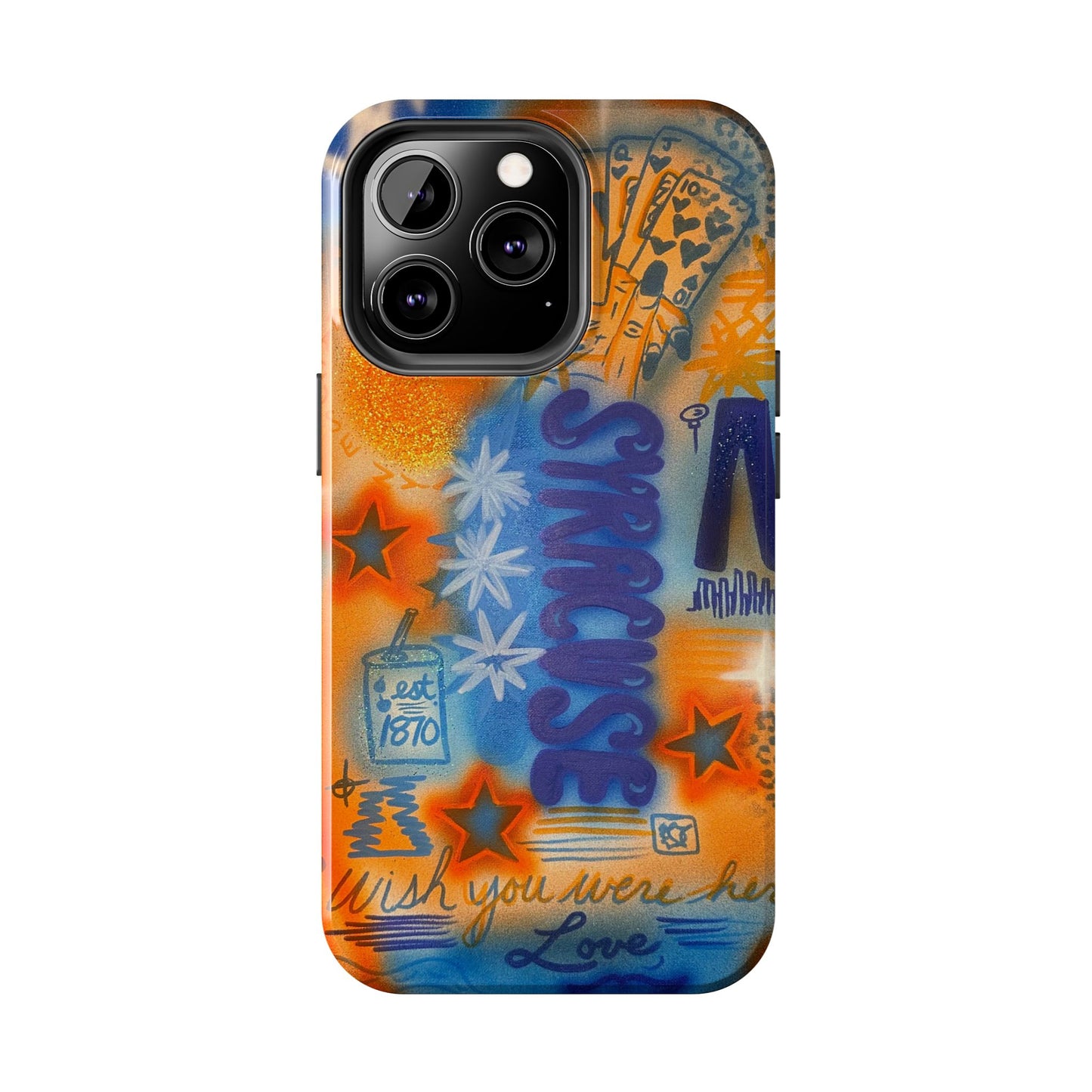 "syracuse" airbrush iPhone case