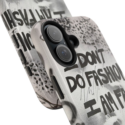 "i am fashion" airbrush iPhone case