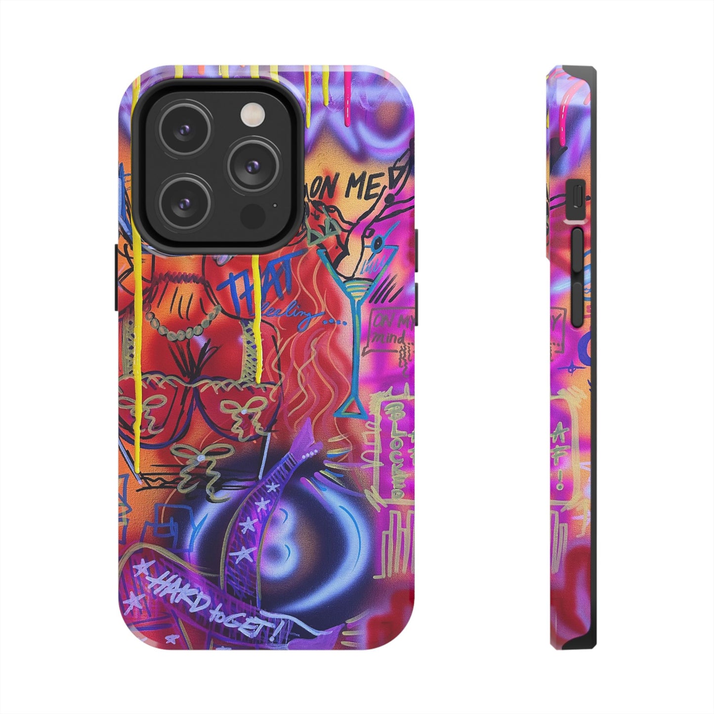 "shots on me" airbrush iPhone case