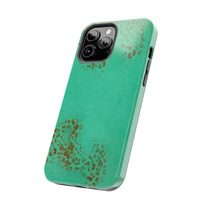 "teal cheetah" airbrush iPhone case