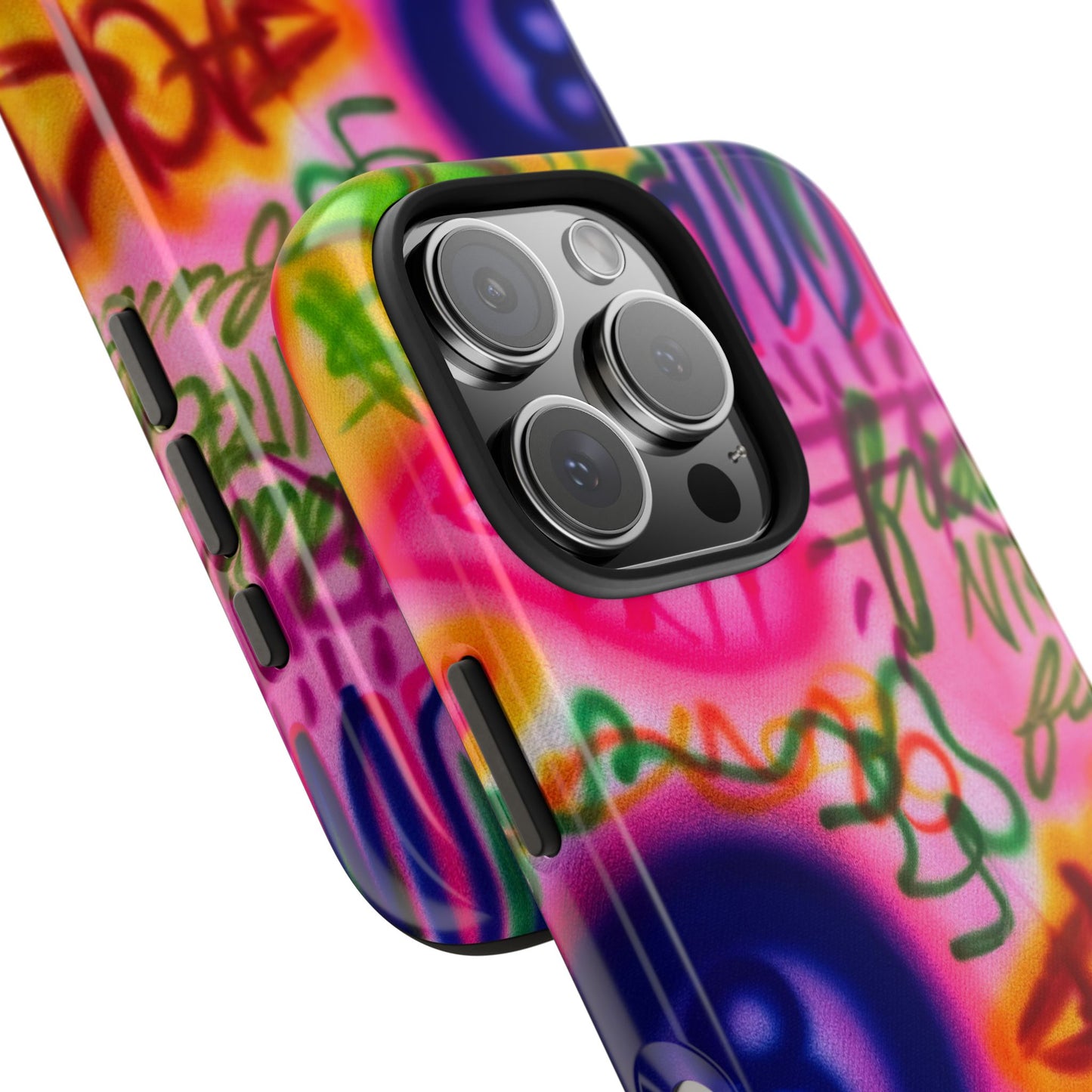"colorful chaos" airbrush iPhone case