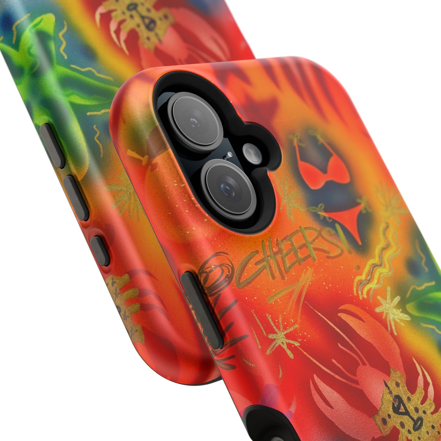 MagSafe "tipsy lobster" airbrush iPhone case