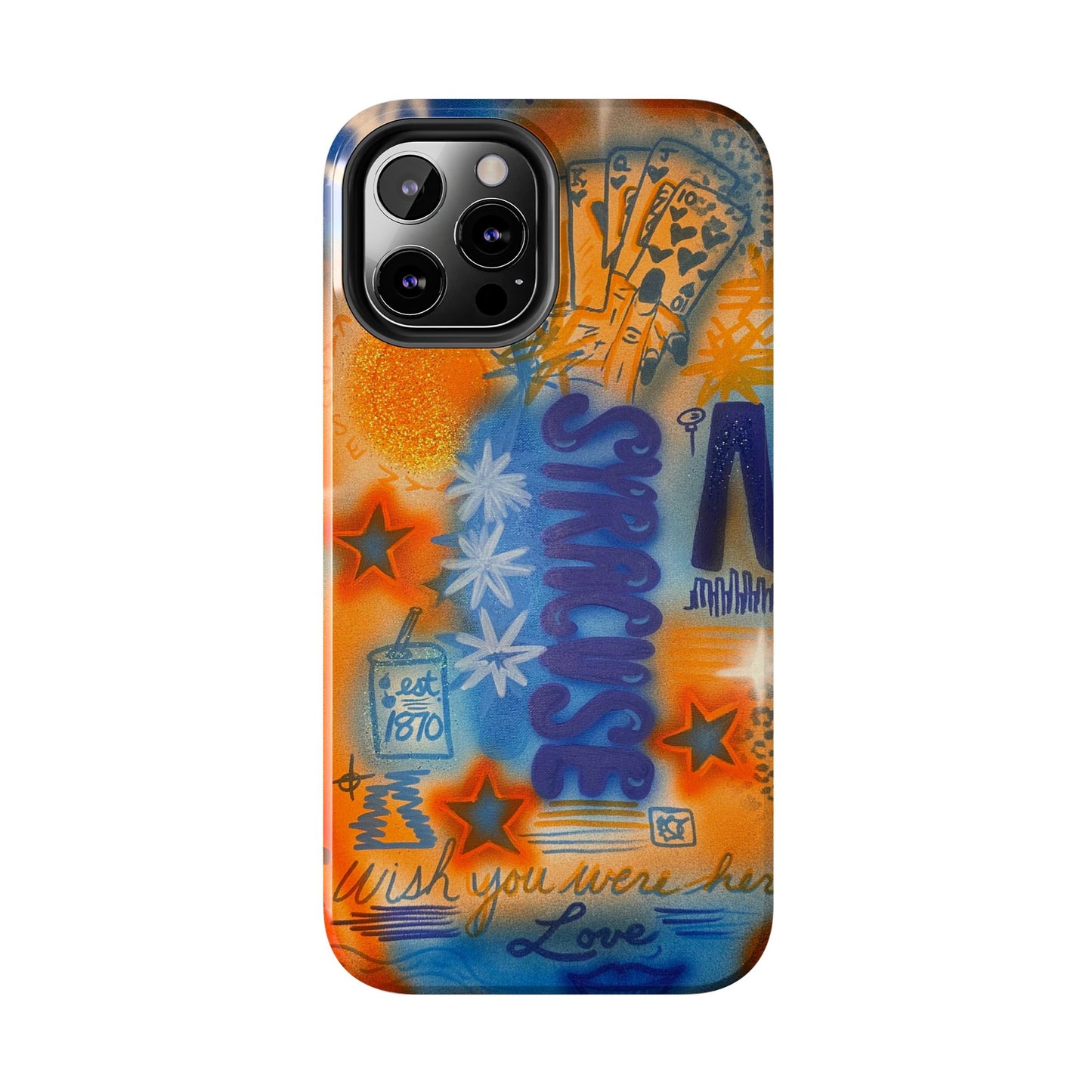 "syracuse" airbrush iPhone case