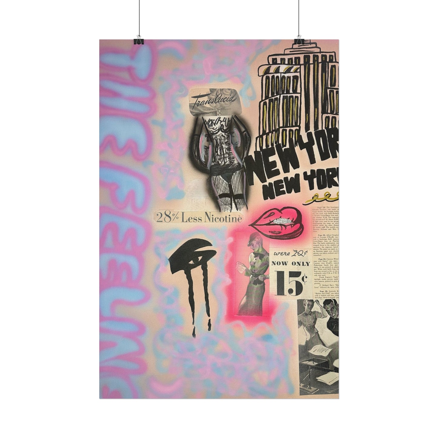 custom nyc airbrush rolled print