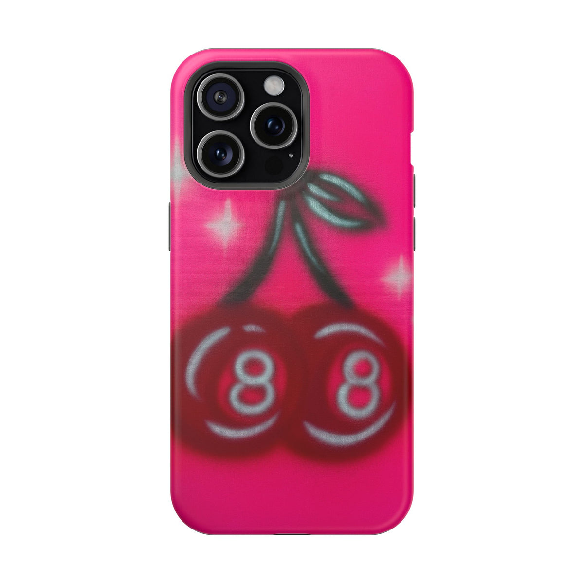 MagSafe "cherry 8ball" airbrush iPhone case