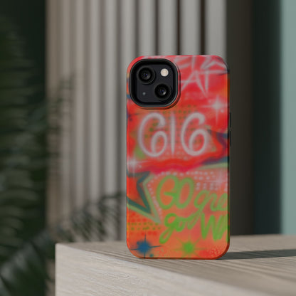 MagSafe custom @msualphaphi airbrush iPhone case