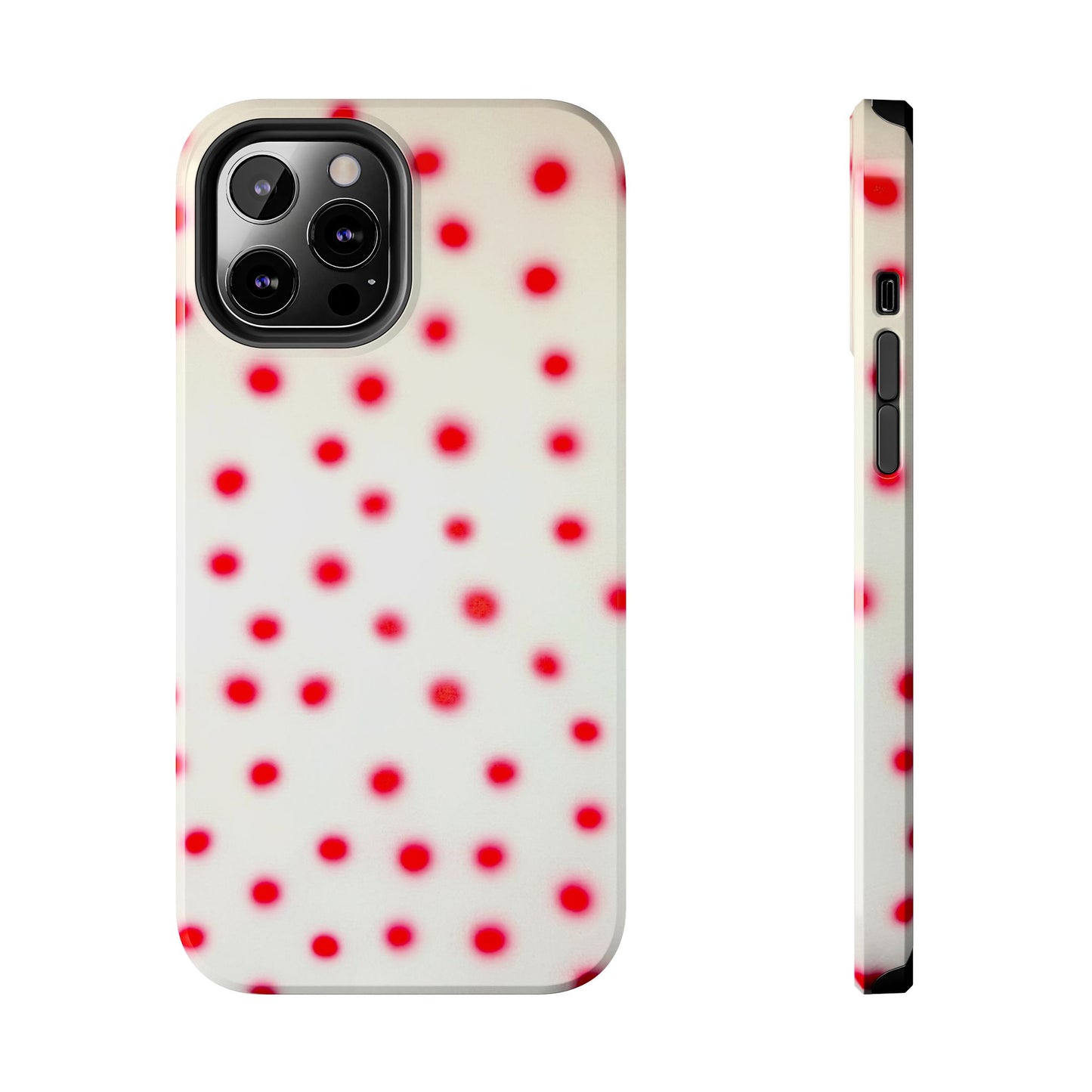 "vanilla cherry polka dot" airbrush iPhone case