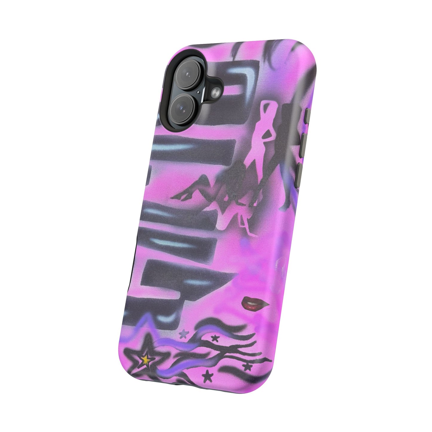 MagSafe "neon nights" airbrush iPhone case