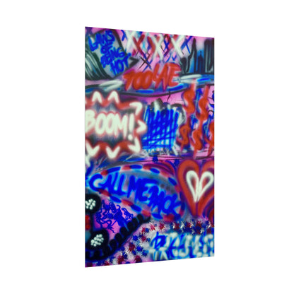 "BOOM!" airbrush rolled print