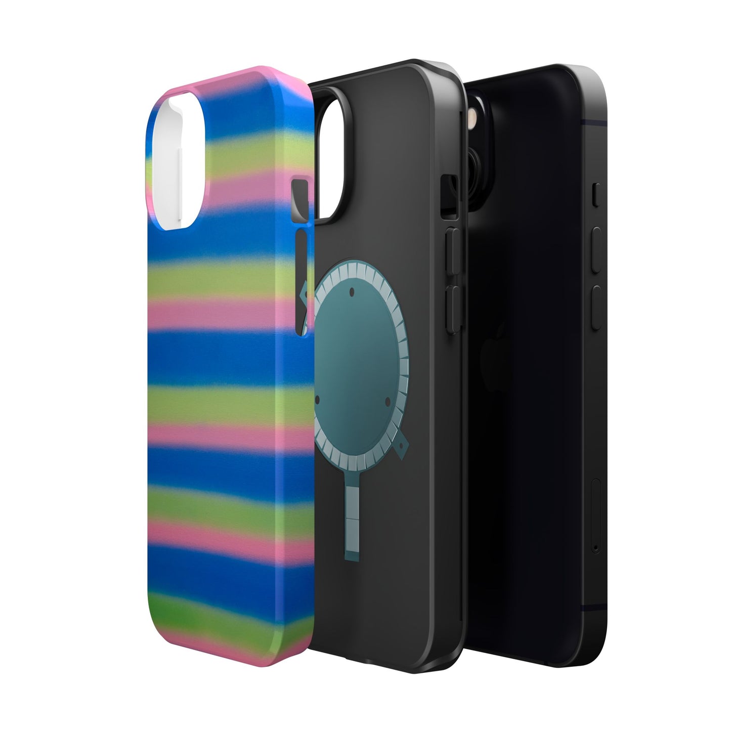 MagSafe "sherbet stripes" airbrush iPhone case