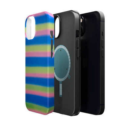 MagSafe "sherbet stripes" airbrush iPhone case
