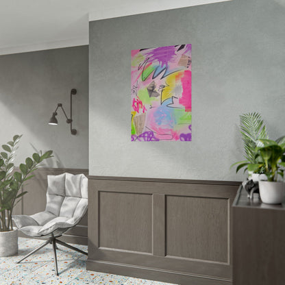 "pastel static" airbrush rolled print