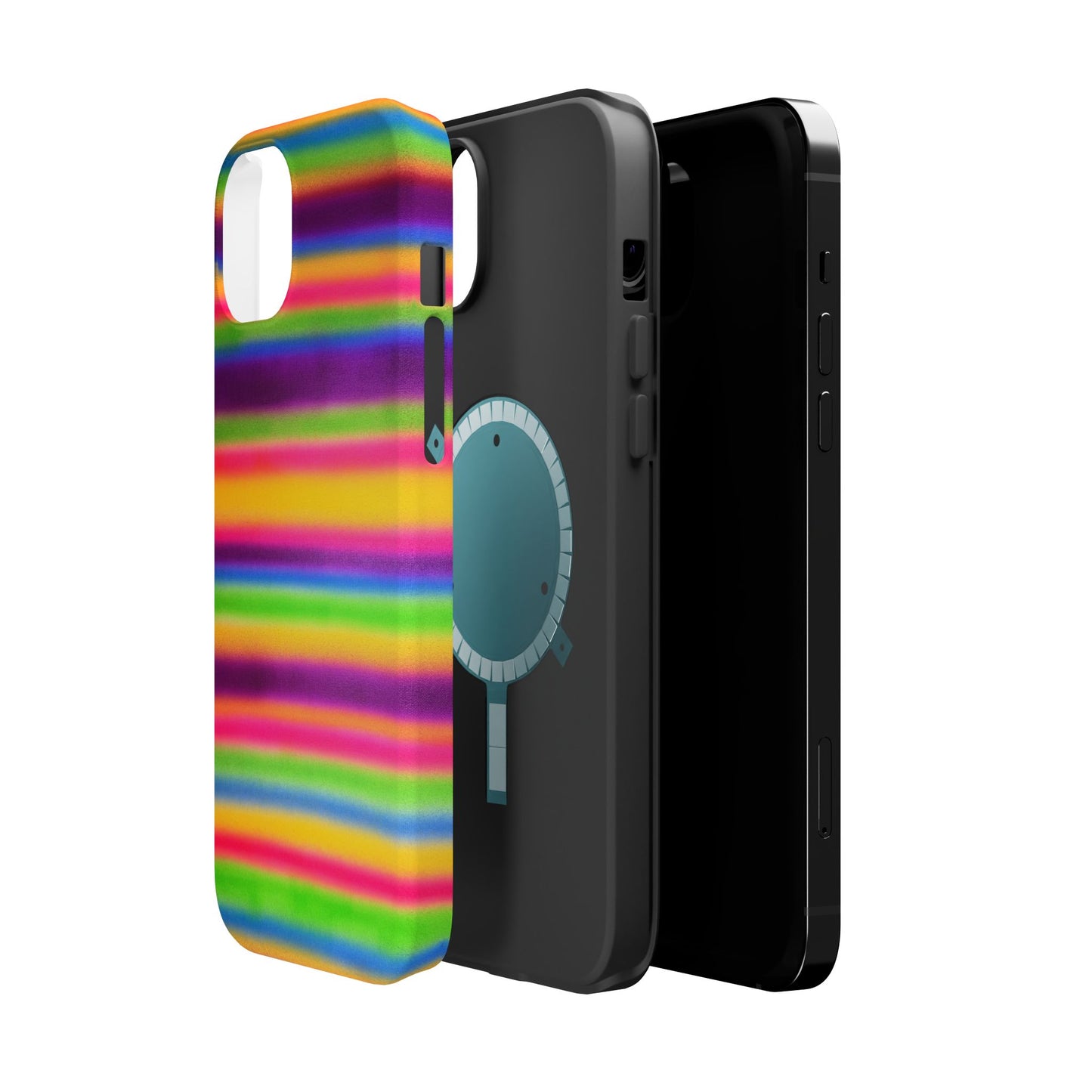 MagSafe "colorful stripes" airbrush iPhone case