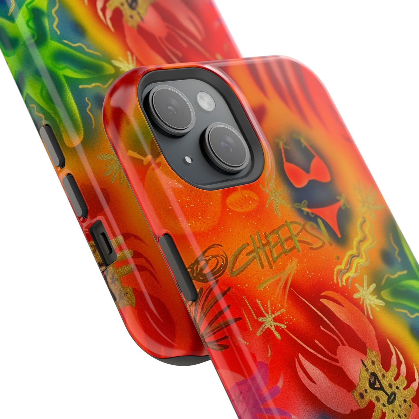 MagSafe "tipsy lobster" airbrush iPhone case