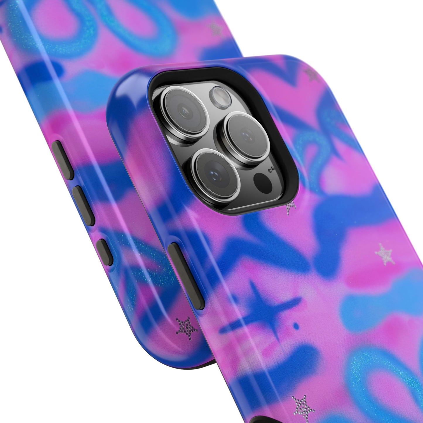 MagSafe "blue camo" airbrush iPhone case