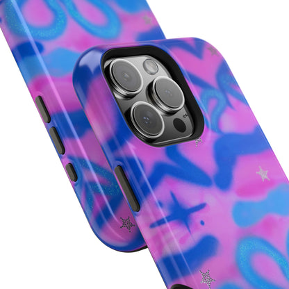 MagSafe "blue camo" airbrush iPhone case