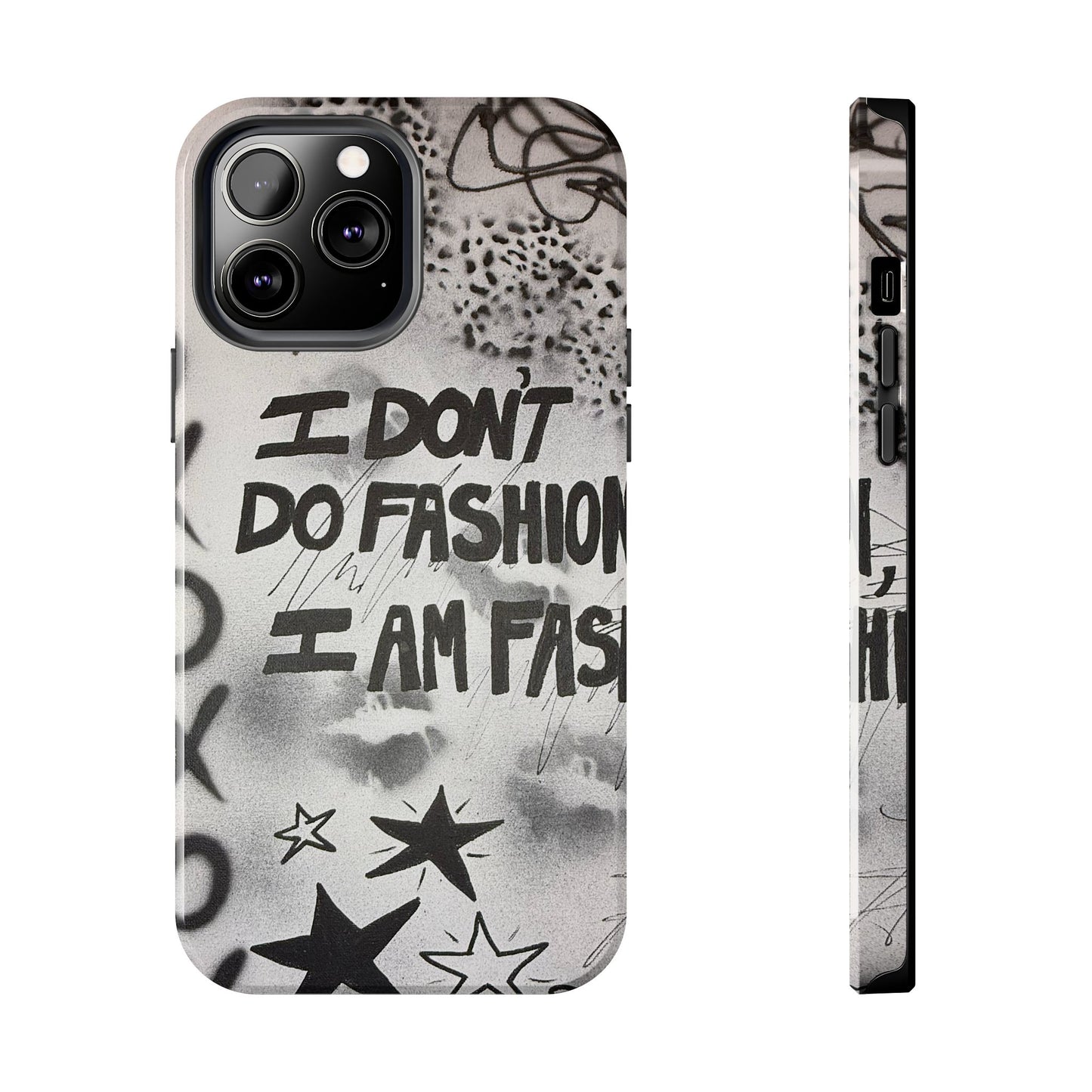 "i am fashion" airbrush iPhone case