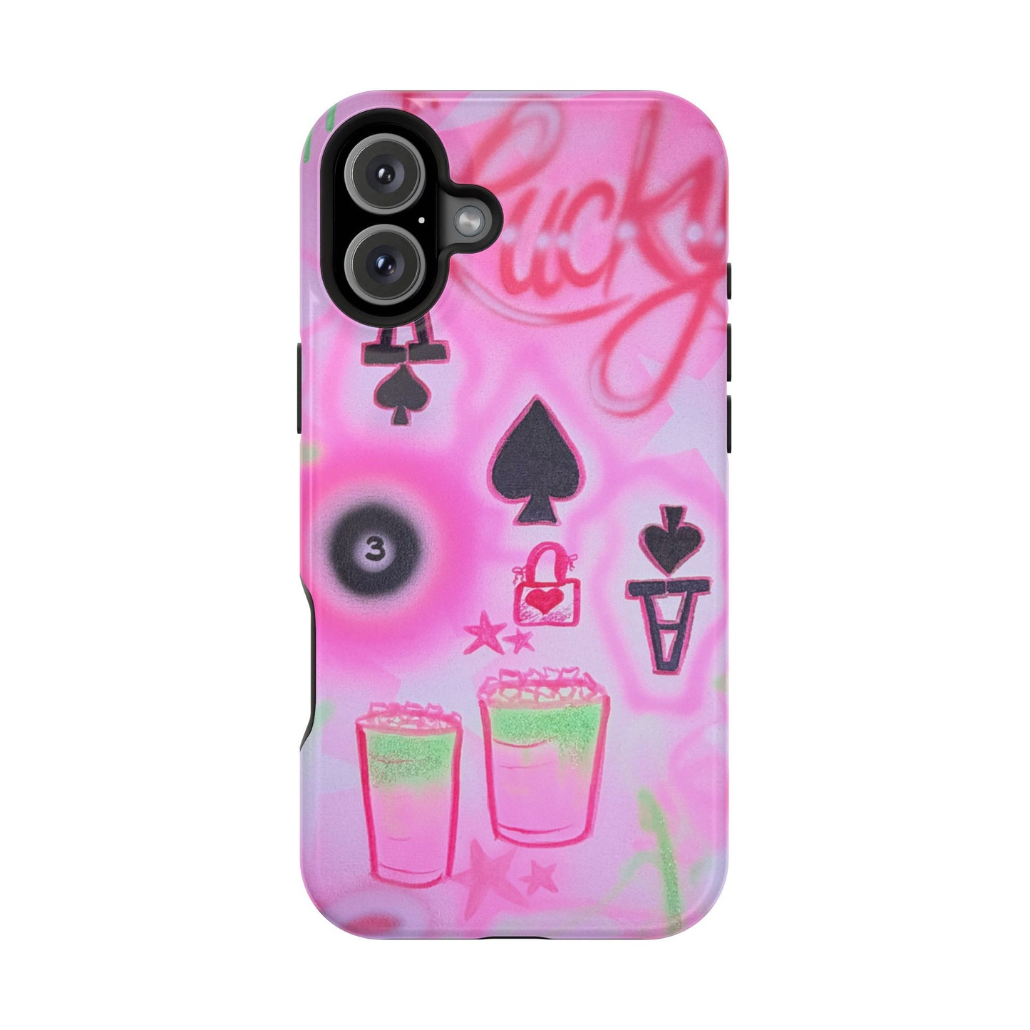 MagSafe "lucky ace" airbrush iPhone case