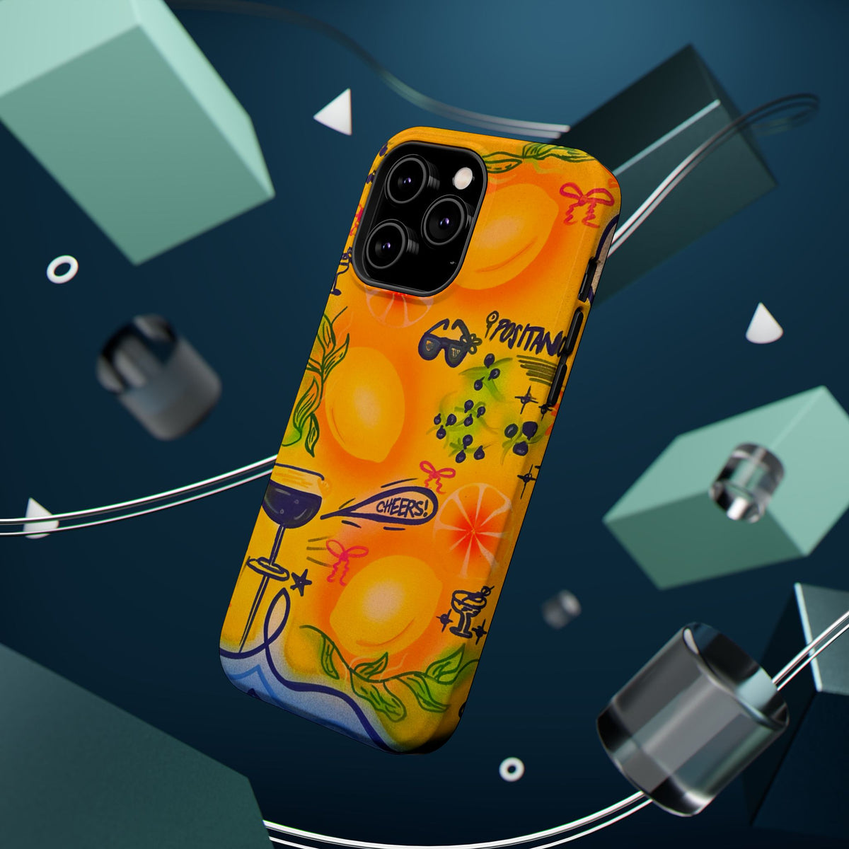 MagSafe Airbrush iPhone Hülle „citrus coastline“