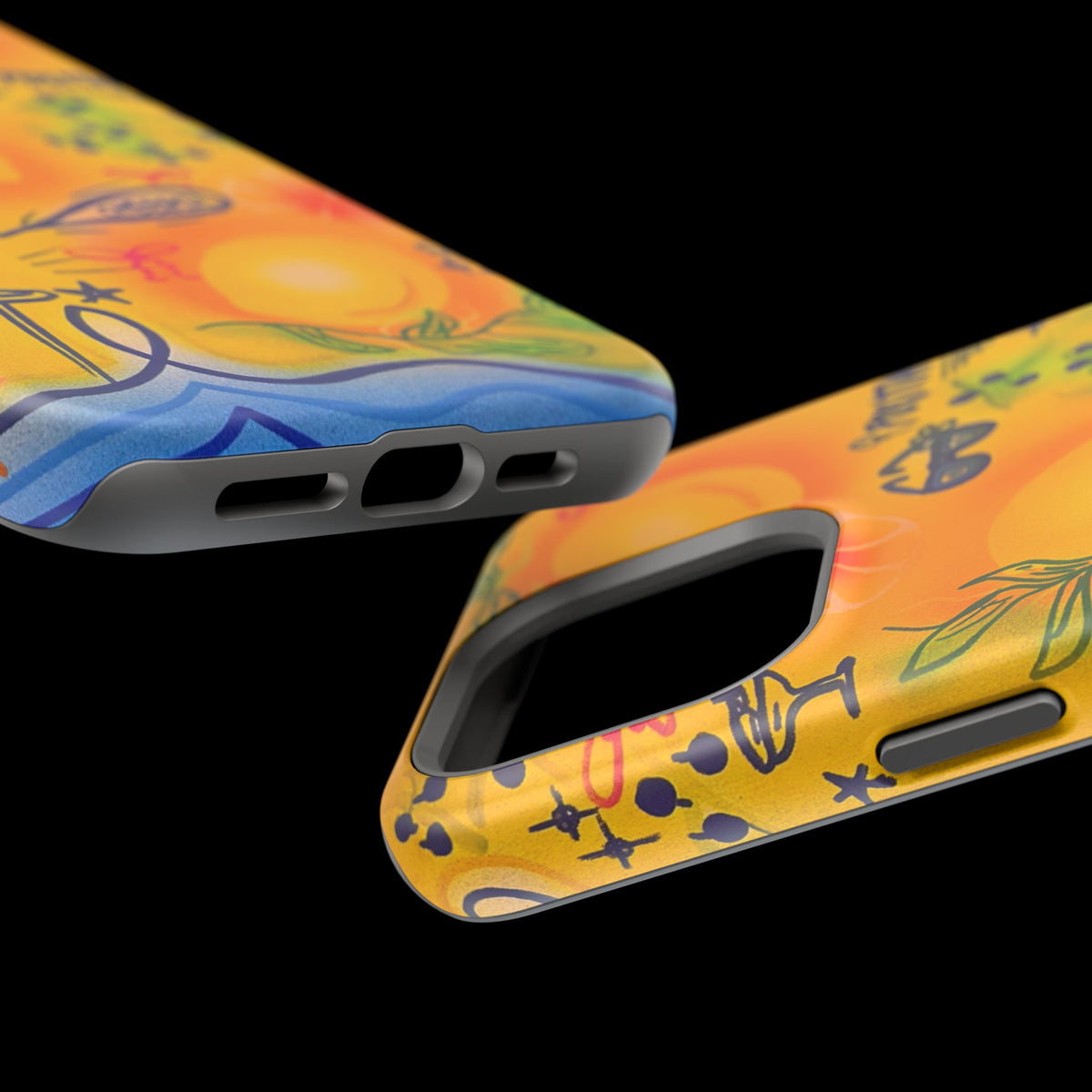 MagSafe Airbrush iPhone Hülle „citrus coastline“