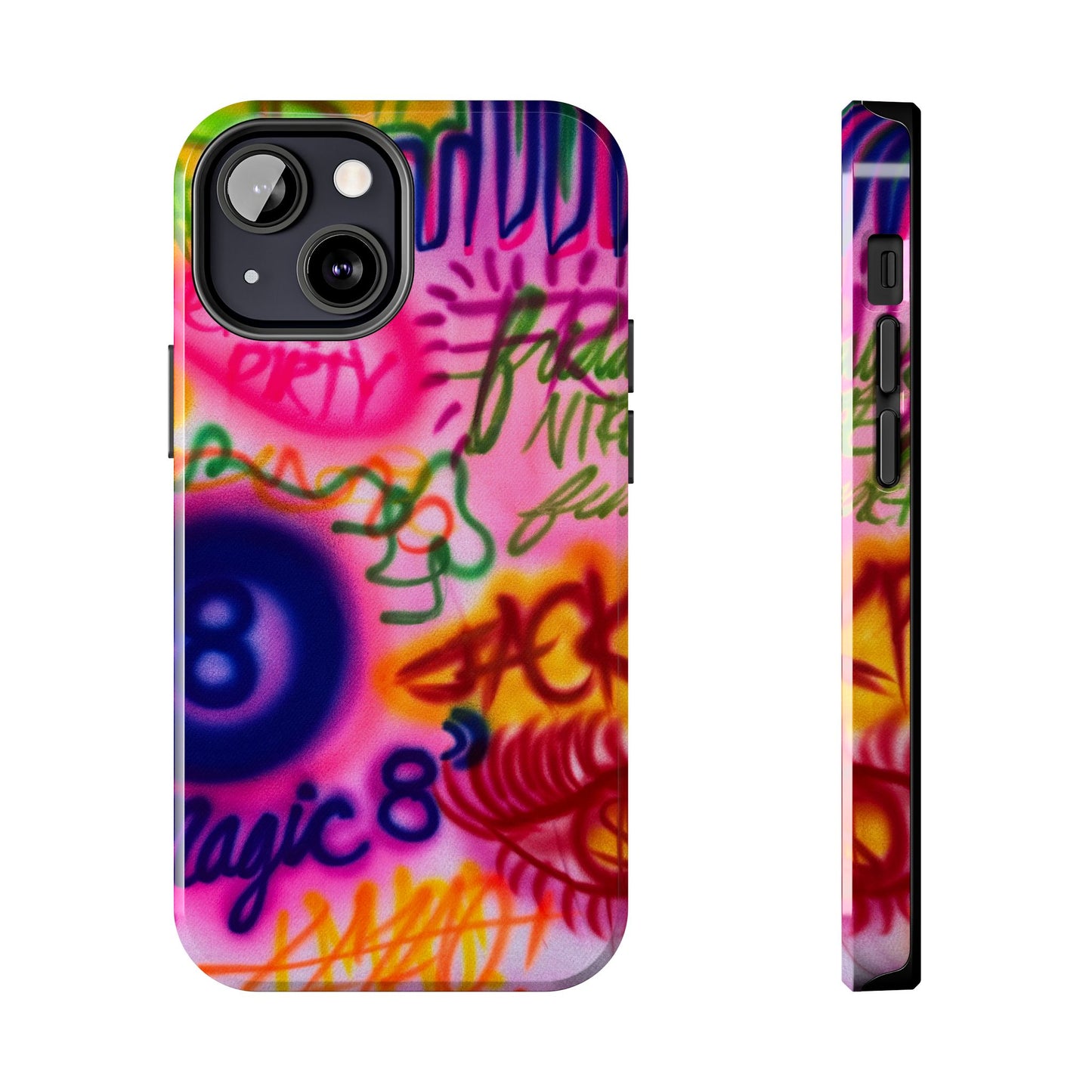 "colorful chaos" airbrush iPhone case