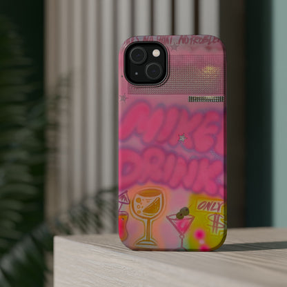 MagSafe "mixed drinks" airbrush iPhone case