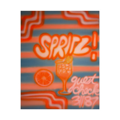 "aperol spritz" airbrush rolled print