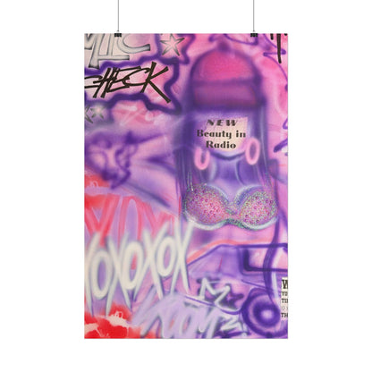"mic check" airbrush rolled print