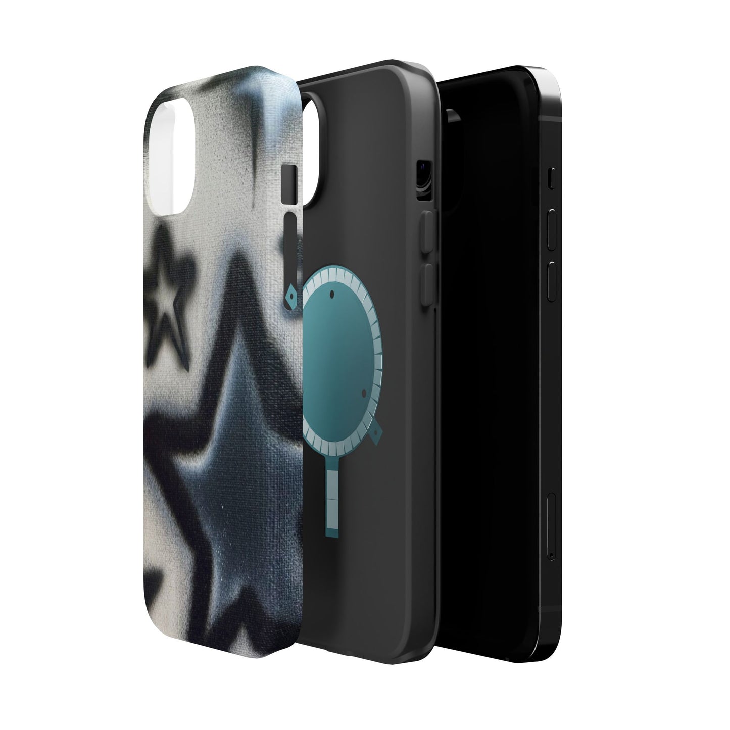 MagSafe "black & white stars" airbrush iPhone case