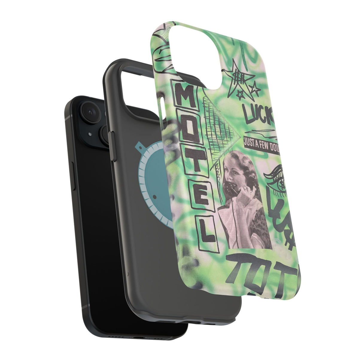 MagSafe "lust over luck" airbrush iPhone case